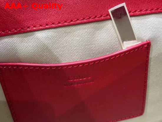 Chloe Small Tess Bag in Red Shiny and Suede Calfskin Replica