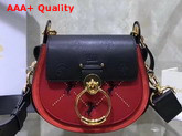 Chloe Small Tess Bag in Smooth Calfskin with Little Horses Embroidery and Debossed Baroque C Earthy Red Replica