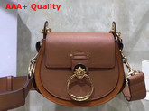 Chloe Small Tess Bag in Tan Shiny and Suede Calfskin Replica