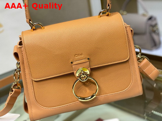 Chloe Small Tess Day Bag in Grained and Shiny Calfskin Light Brown Replica
