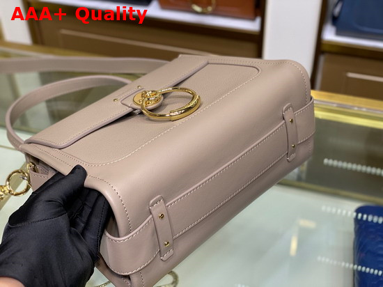 Chloe Small Tess Day Bag in Grained and Shiny Calfskin Motty Grey Replica