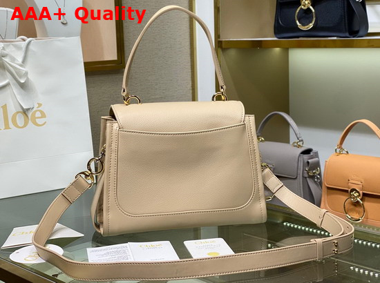Chloe Small Tess Day Bag in Grained and Shiny Calfskin Sweet Beige Replica