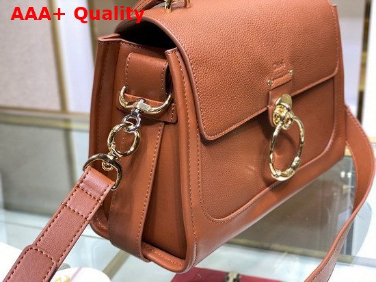 Chloe Small Tess Day Bag in Grained and Shiny Calfskin Tan Replica