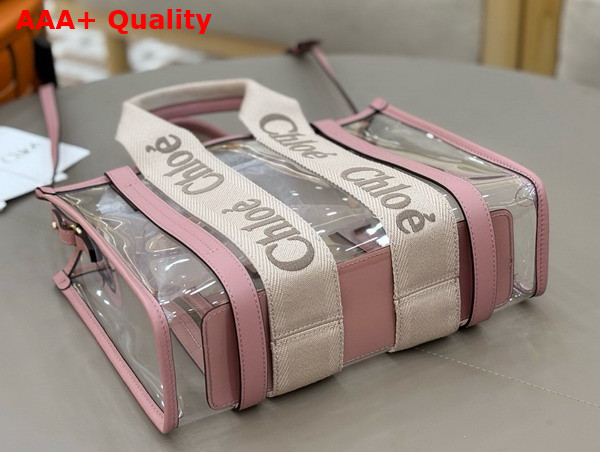 Chloe Small Woody Tote Bag in Jelly and Leather Blushy Beige Replica