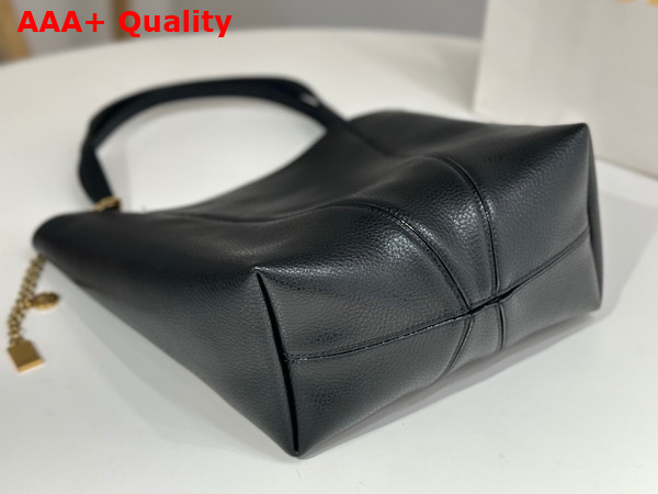 Chloe Spin Tote Bag in Black Grained Leather Replica