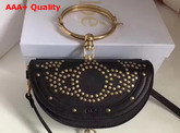 Chloe Studded Small Nile Minaudiere in Black Smooth Calfskin Replica