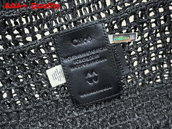 Chloe Summer Banana East West Tote Bag in Black Raffia Replica