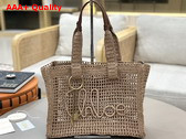 Chloe Summer Banana East West Tote Bag in Hot Sand Raffia Replica