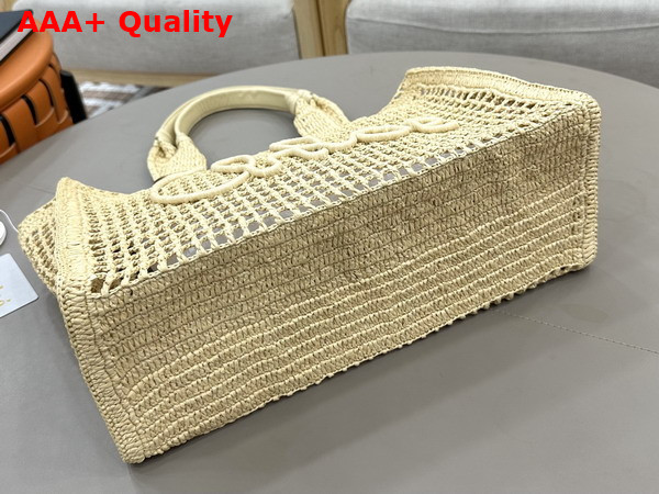 Chloe Summer Banana East West Tote Bag in Natural Raffia Replica