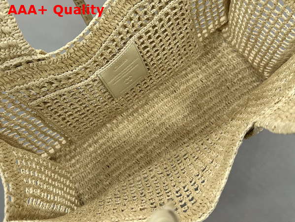 Chloe Summer Banana East West Tote Bag in Natural Raffia Replica