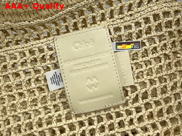 Chloe Summer Banana East West Tote Bag in Natural Raffia Replica