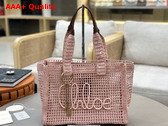 Chloe Summer Banana East West Tote Bag in Summery Beige Raffia Replica