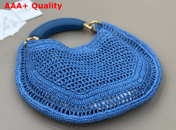 Chloe Summer Banana Hobo Bag in Stomy Sea Raffia Replica