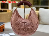Chloe Summer Banana Hobo Bag in Summery Beige Raffia Replica