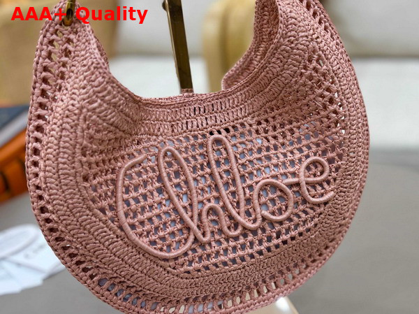 Chloe Summer Banana Hobo Bag in Summery Beige Raffia Replica