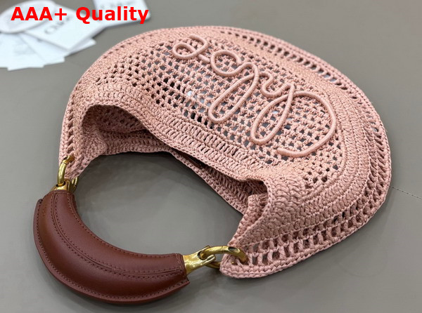 Chloe Summer Banana Hobo Bag in Summery Beige Raffia Replica
