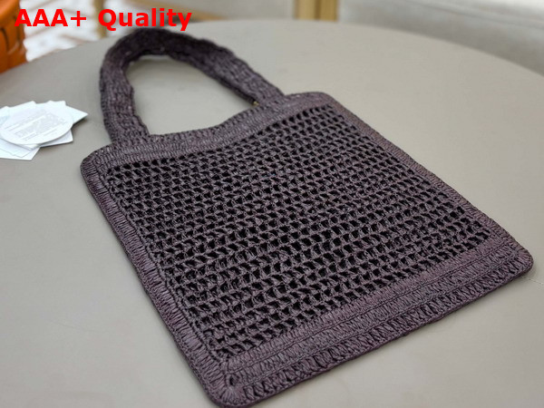 Chloe Summer Banana Tote Bag in Raffia Kohl Brown Replica