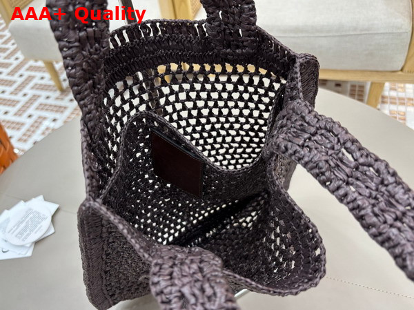 Chloe Summer Banana Tote Bag in Raffia Kohl Brown Replica