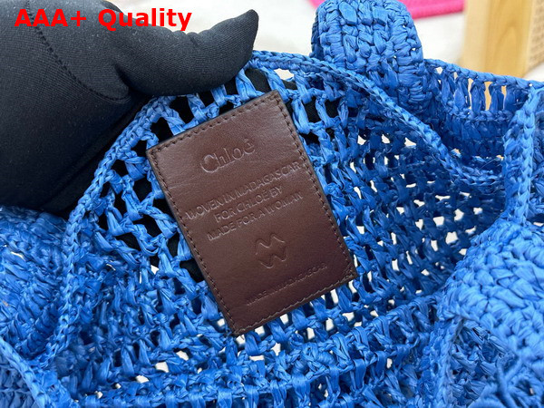 Chloe Summer Banana Tote Bag in Stomy Sea Raffia Replica