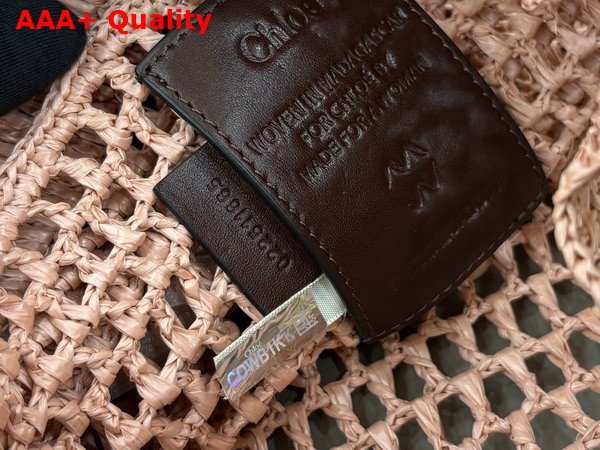 Chloe Summer Banana Tote Bag in Summery Beige Raffia Replica