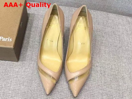 Christian Louboutin 17th Floor Patent Pvc 85mm Nude Replica
