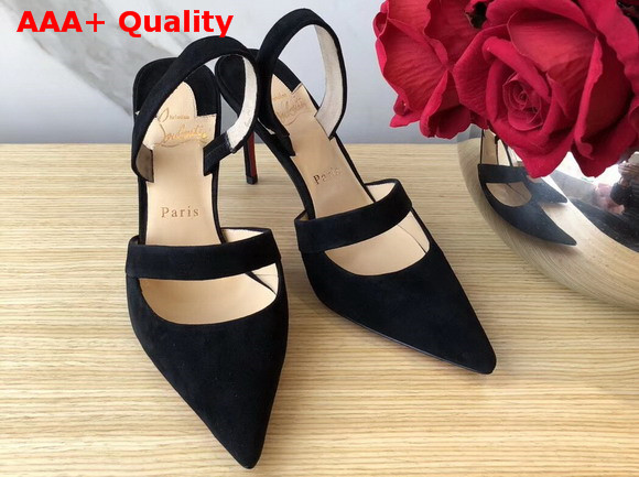 Christian Louboutin Actina Repe Suede Black Replica