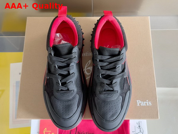 Christian Louboutin Astroloubi Sneaker in Black Calf Leather Replica
