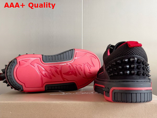 Christian Louboutin Astroloubi Sneaker in Black Calf Leather Replica