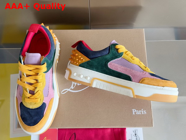 Christian Louboutin Astroloubi Sneaker in Multicolor Suede Calf Leather Replica