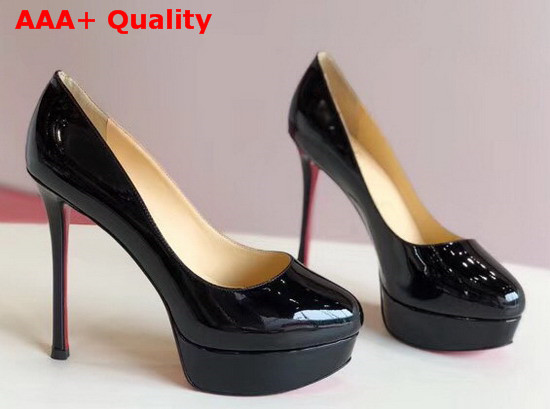 Christian Louboutin Bianca Platform Pump Black Patent Leather Replica