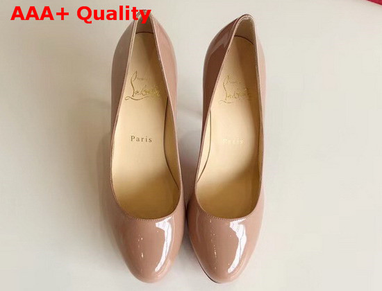 Christian Louboutin Bianca Platform Pump Nude Patent Leather Replica