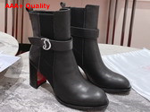 Christian Louboutin CL Chelsea Booty in Black Calf Leather Replica