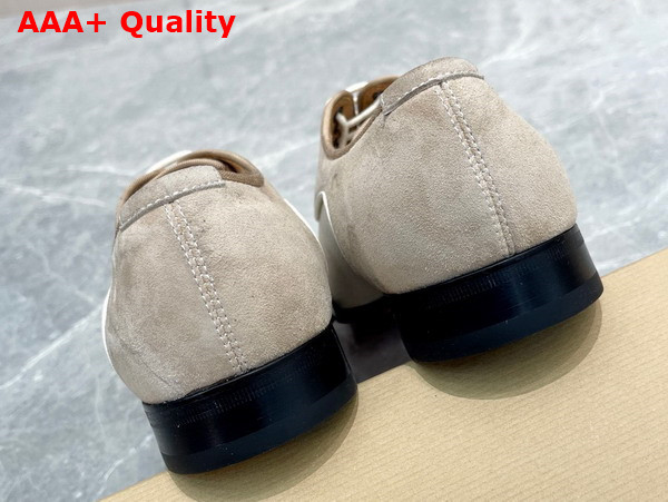 Christian Louboutin Canvas Derbies in Beige Canvas and Calfskin Replica