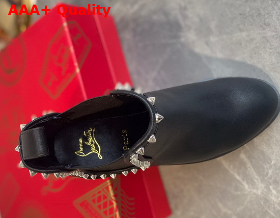 Christian Louboutin Capahutta Flat Black Silver Calf Replica