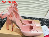 Christian Louboutin Cassia Lace Up 100mm Strappy Pumps Crepe Satin Blush Replica