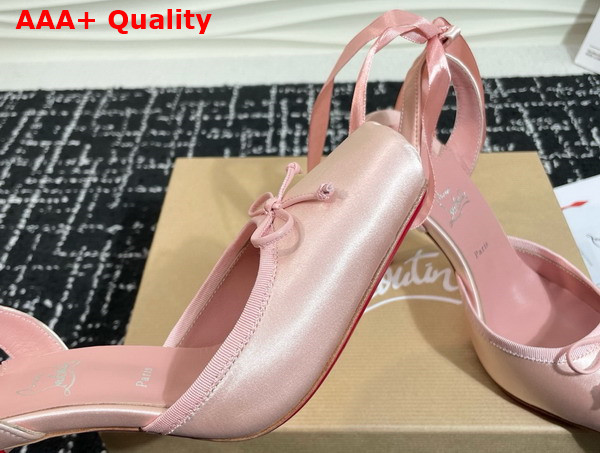 Christian Louboutin Cassia Lace Up 100mm Strappy Pumps Crepe Satin Blush Replica