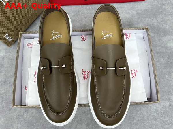 Christian Louboutin Chambeliboat Shoes in Silex Calf Leather for Men Replica