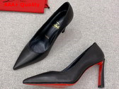 Christian Louboutin Condora 100mm Pumps in Black Nappa Leather Replica