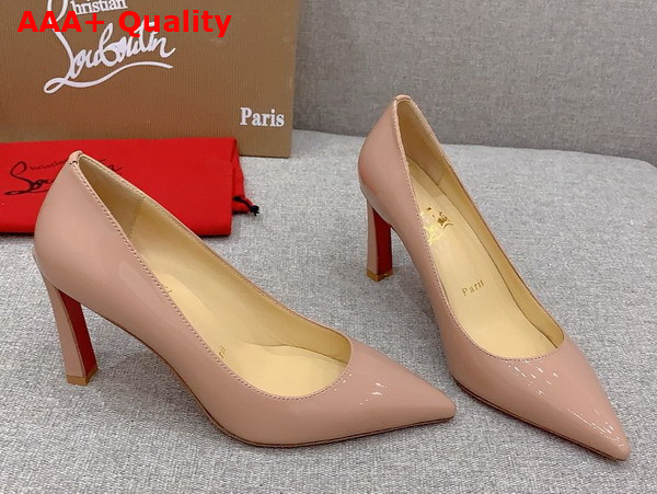 Christian Louboutin Condora 100mm Pumps in Blush Patent Calf Leather Replica