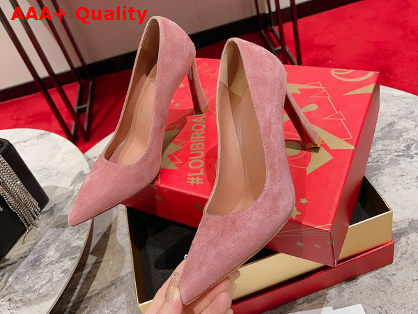 Christian Louboutin Condora 85 mm Pumps Veau Velours Tornado Pink Replica