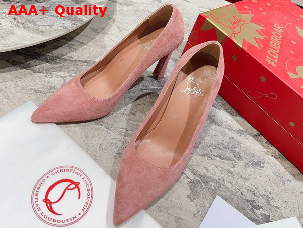 Christian Louboutin Condora 85 mm Pumps Veau Velours Tornado Pink Replica