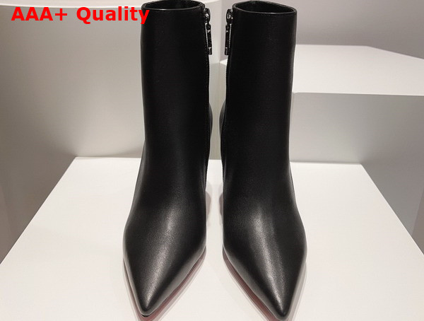 Christian Louboutin Condora Booty in Black Calf Leather 85mm Heel Replica