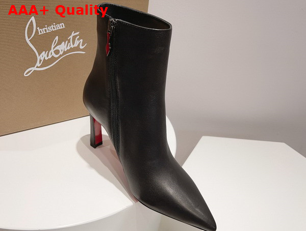 Christian Louboutin Condora Booty in Black Calf Leather 85mm Heel Replica