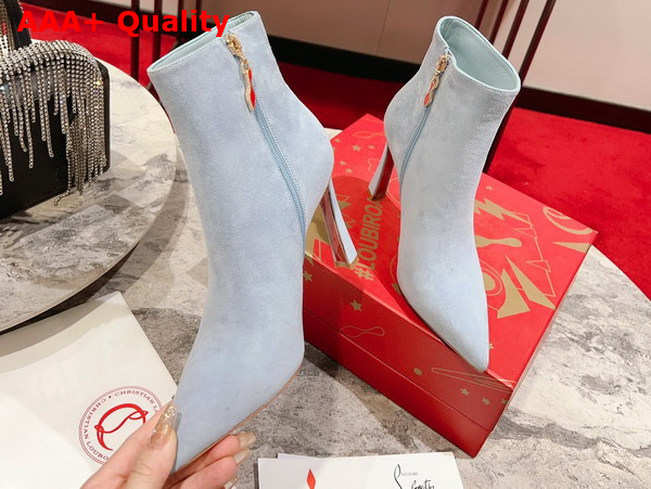 Christian Louboutin Condora Booty in Blue Veau Velours Replica