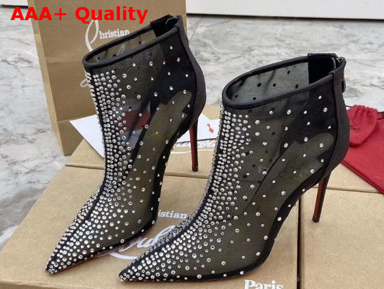 Christian Louboutin Constella Bootie Black Strass Replica