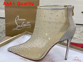 Christian Louboutin Constella Bootie Version Silver Multi Strass Replica