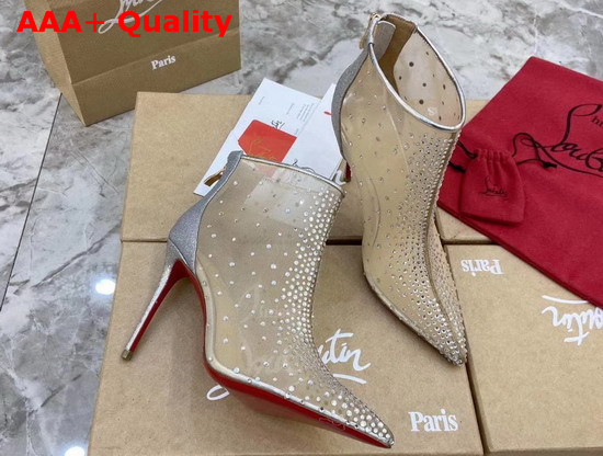Christian Louboutin Constella Bootie Version Silver Multi Strass Replica