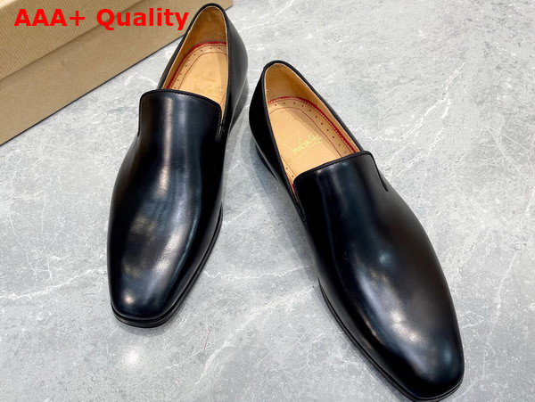 Christian Louboutin Dandelion Loafer in Black Calf Leather Replica