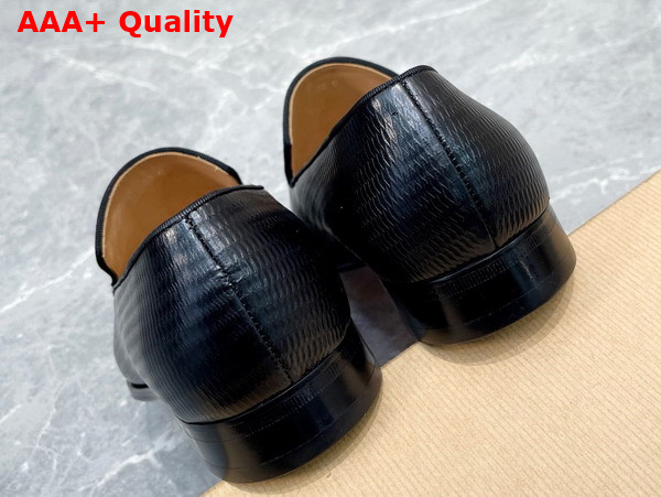 Christian Louboutin Dandelion Loafer in Black Grained Calf Leather Replica