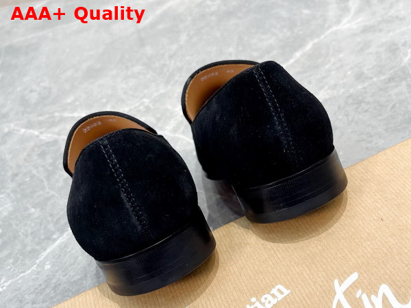 Christian Louboutin Dandelion Strass Loafer in Black Suede Replica